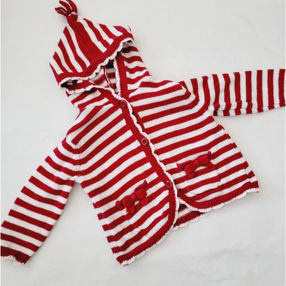 Gymboree knit hooded cardigan 6-12M